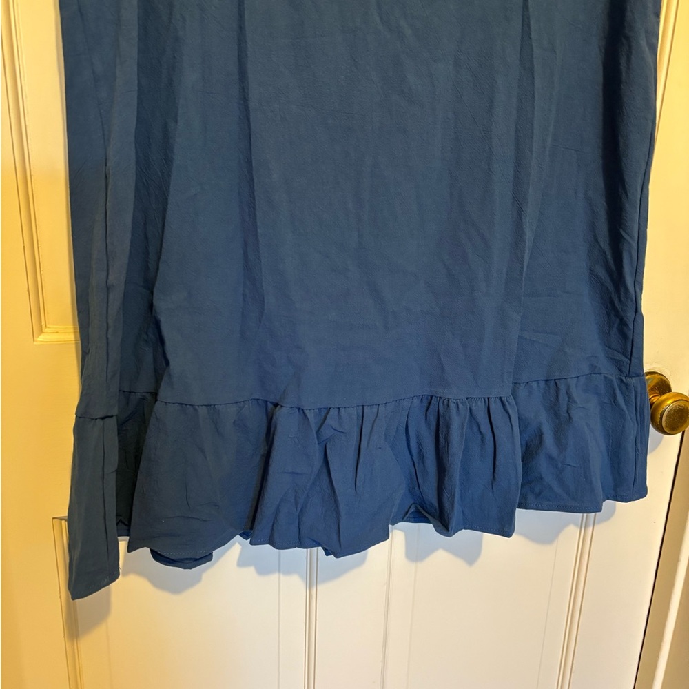 Women’s blue short sleeve ruffle dress size xl casual event party - Picture 8 of 10